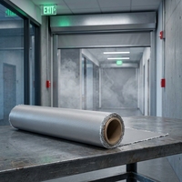 Tissu en fibre de verre enduit de PU pour rideaux coupe-feu, résistant aux hautes températures 1200°C, isolation ignifuge