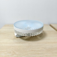 Ventilador de Mano Plegable de Diseño Compacto y Portátil con Pantalla LED, Ventilador de Pared Recargable de 4000 mAh con 4 Velocidades para el Verano