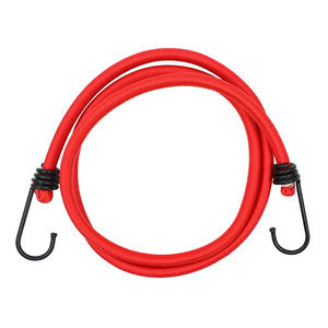 <b>Elastic</b> Rope 120cm 8mm Nylon Single Hook Red Outdoor Camping Tent Rope Clothesline Luggage Binding <b>Cord</b> - Product Image 1