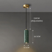 Wabi Sabi LED Jaune Travertin Marbre Suspension Lampe Nordique en Pierre Suspension pour Table à Manger Bar-Lustres Suspendus