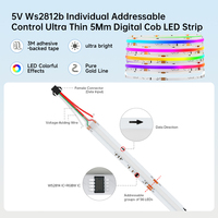 12V 24V Rgbic Dream Full Color COB Strip Wholesale Smart Adressable Programmable RGB COB LED Strips for Lighting Decoration