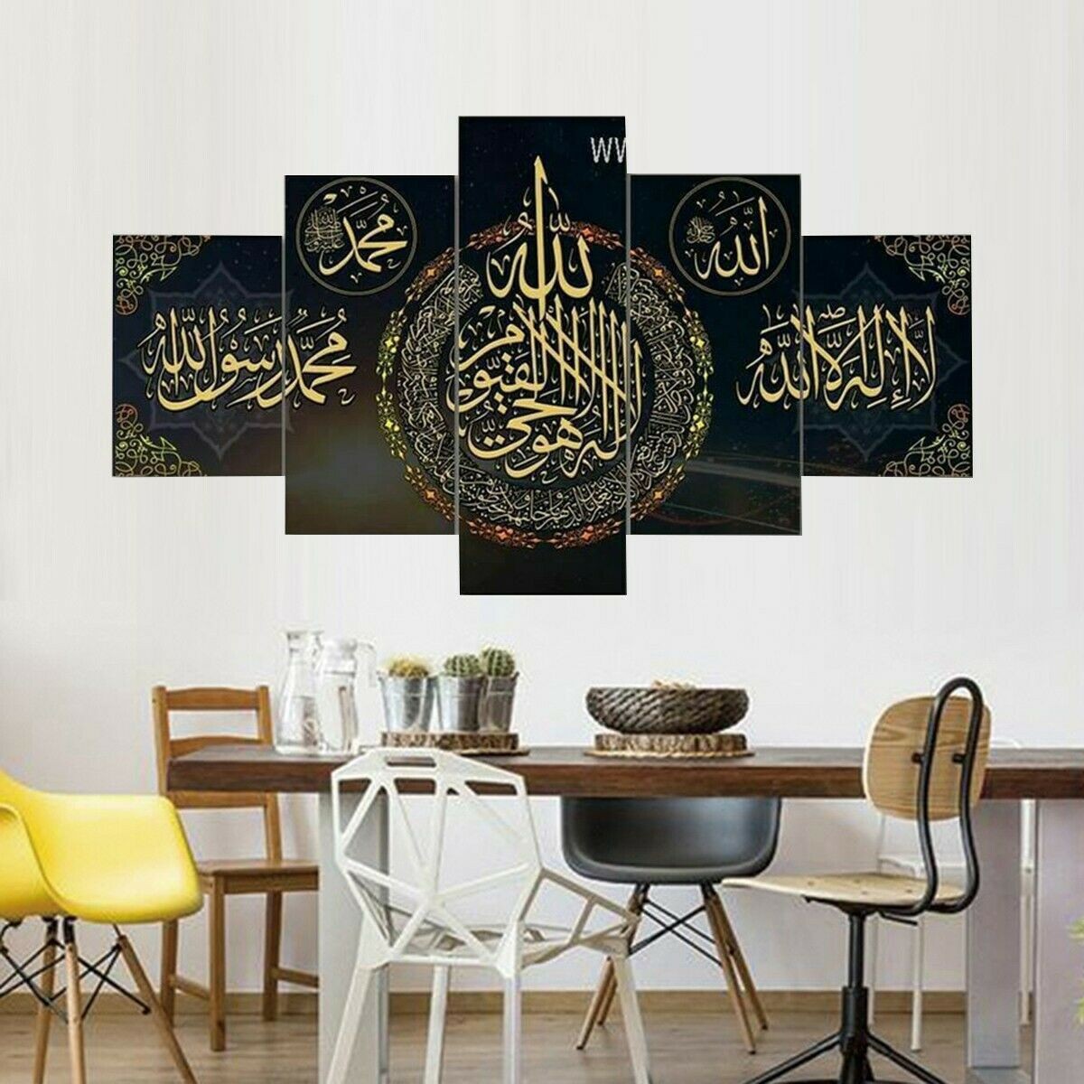 5PCS Art Oil Painting Canvas Print Wall Mecca Hajj Islamic Pictures Home Decor 5PCS Art Oil Painting Canvas Print Wall Mecca Hajj Islamic Pictures Home Decor