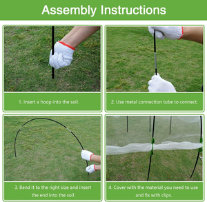 Arceaux de serre pour projets DIY ou tunnels de culture larges, cadre de support en fibre de verre antirouille pour toile de jardin, support de plantes DIY - Product Image 6