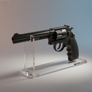 Fábrica Custom Atacado Acrílico Gun Display Model Toy Stand para Retail Tabletops Acrílico pequena arma Stand Model Toy Display - Product Image 1