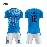 Ensemble d'uniformes de football avec logo personnalisé, impression par sublimation, maillot et short de football, nom/numéro personnalisé