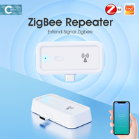 Penguat Sinyal Tuya Smart Zigbee Wireless Repeater Range Extender Tipe-C 2.4GHz, Berfungsi dengan Alexa, Google, Android, Berbahan Plastik