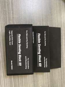 Kit de ponçage 7 pièces, bloc abrasif pour le travail du bois, la <span class=keywords><strong>carrosserie</strong></span> automobile, léger, flexible, dur - Product Image 3