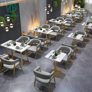 Cà phê cửa hàng đá cẩm thạch nhà hàng ghế và bảng sofa Booth chỗ ngồi đồ nội thất <span class=keywords><strong>Set</strong></span> cho cafe cà phê cửa hàng - Product Image 3