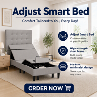 Cama Reclinable Eléctrica Moderna Fácil de Montar, con Control Remoto, Múltiples Tamaños, Ajustable, para Dormitorio
