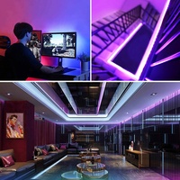 Bande lumineuse COB adressable 24V, 576 LED, 720 LED, RGB, auto-adhésive, effet cascade, dimmable, IP20, décoration KTV