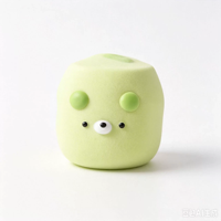 Jouet de construction en cube d'ours multicolore, souple, avec son craquant, boule anti-stress en poudre douce, jouet sensoriel