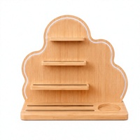 Étagère de rangement flottante multifonctionnelle avec surface polie et grain naturel, taille et couleur personnalisées, logo OEM disponible