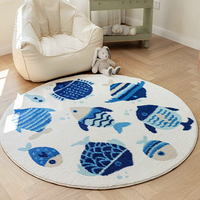 Tapis de luxe fait à la machine, extra épais, en peluche, imprimé animal, anti-poussière, écologique, pour chambre d'enfant, chambre d'enfant, crèche