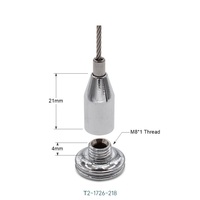Support de câble de plafond en laiton/fer nickel/chrome noir pour luminaires LED et suspensions, certifié CE, modèle T2-1726-218
