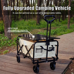 अनुकूलन योग्य 10 इंच के टैंक आउटडोर फोल्डेबल ट्रॉली बड़े शिविर वाहन पिकनिक वैगन कैंपिंग कार्ट कार्ट में लोगो भंडारण बैग शामिल हैं - Product Image 2