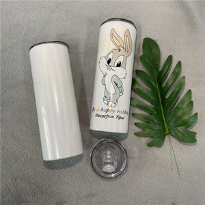 BPA Free EE. UU. Almacén Blanco Sublimación en blanco Brillo 20oz Bebida aislada Taza alta delgada Vaso de agua Mismo ancho de arriba y abajo - Product Image 1