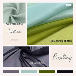 Chuyên nghiệp in kỹ thuật số nhà máy tùy chỉnh <span class=keywords><strong>30D</strong></span> & 75D nhăn voan vải cho đám cưới Mùa xuân & mùa hè lót váy - Product Image 2