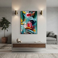 Seni Dinding Kanvas Art Deco Graffiti Street Art Wanita Seksi Gadis Sedang Minum Poster Seni Dinding Dekorasi Rumah Modern