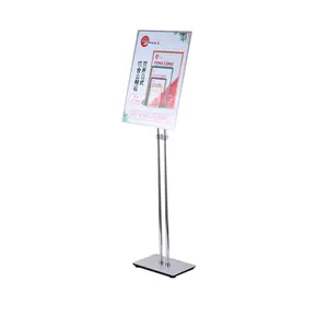 Easy Use LED A2 A3 Free Standing Lighted Sign Holder Led Menu Display Heavy Duty Slide in Poster Stand