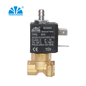 Yongchuang 5515-07 cafetera 3 vías 24V válvula solenoide de latón 12V China - Product Image 2