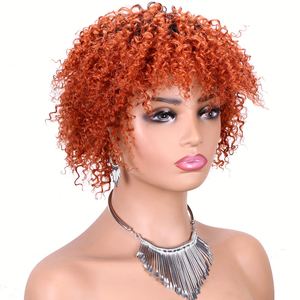 Perruque courte bouclée 100% cheveux humains Remy indiens pour femmes noires, sans colle, bonnet léger et confortable pour un usage quotidien et les fêtes - Product Image 3