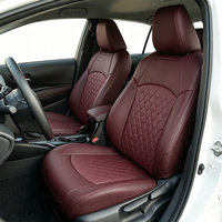 Housse de siège auto sur mesure pour Toyota Corolla Altis Auris 2014-2025 en cuir PU premium avec surpiqûres losanges et logo personnalisé – Fabrication usine