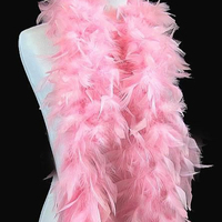 Bufanda de 50g, Boa de plumas de pavo para fiesta en casa, boda, decoración de Navidad, ropa artesanal DIY, disfraz, vestido de baile, accesorio de Cosplay