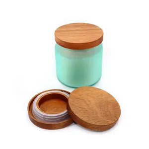 Vietnã alta qualidade da madeira de acácia vela tampa redonda sólida selado tampa de cera de madeira tampa de madeira de armazenamento de tamanho personalizado