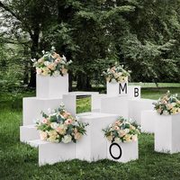 Nouvelles décorations florales de mariage en roses pour allée, fleurs artificielles pour fiançailles, centres de table en soie pour showroom automobile