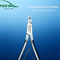 Nghia Vietnam - Cortacutículas Profesional de Acero Inoxidable C.07, Duradero, Portátil, Estilo Clásico, Hoja Afilada, para Dedos, A+