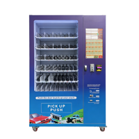 Máquina Expendedora de Espiral, Kiosco Comercial Grande para Exteriores con Pantalla Giratoria para Snacks y Bebidas