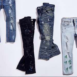 Jeans slim/skinny en denim pour garçons, pantalon pour tout-petits, boutique de vêtements pour garçons - Product Image 4