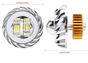 Feux de <span class=keywords><strong>moto</strong></span> LED TCYATO Devil Eye, jaune et blanc <span class=keywords><strong>clignotant</strong></span>, phare de <span class=keywords><strong>moto</strong></span> intégré, projecteur modifié - Product Image 5