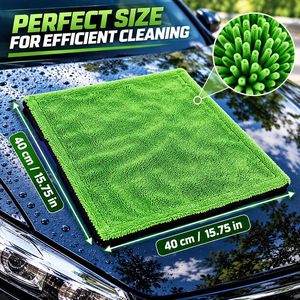 Serviette de lavage et de séchage pour voitures VANTUR, grande taille 60x90, 1200 GSM, 1400 GSM, en microfibre - Product Image 5