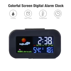 Vente chaude Thermomètre hygromètre numérique de bureau multifonction haute précision pour la maison <span class=keywords><strong>Station</strong></span> météo Horloge - Product Image 6