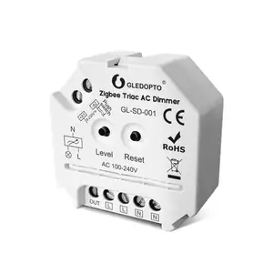 GLEDOPTO Zigbee Lampu Pintar Peredup 220V AC Triac Peredup Sakelar Tekan Dapat Diredupkan RF Remote Kontrol RF