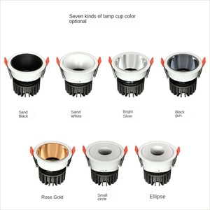 7W rond cadre étroit Anti-buée LED plafonnier 3000-6500K Anti-éblouissement moulage sous pression en aluminium COB Downlights - Product Image 5