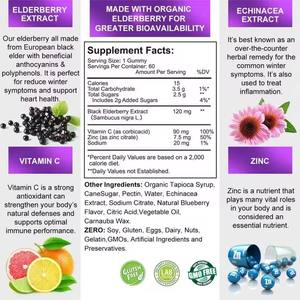 סוכריות גומי עם תמצית סמבוק, תוסף תזונה לתמיכה יומית במערכת החיסון עם ויטמין C ואבץ לילדים ומבוגרים - Product Image 5