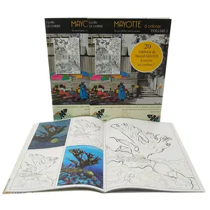 Çocuklar baskı boyama kitabı için özel benzersiz boyama sayfaları ve çıkartmalar hediye