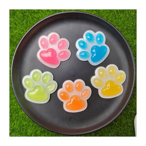 Cabochon Resin Bentuk Jejak Kaki Hewan 5 Warna Baru, Imut, Bercahaya, untuk Slime, Aksesoris Kawaii untuk Pembuatan Perhiasan - Product Image 2