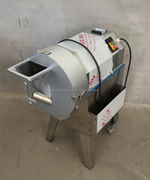 Commerciële automatische multifunctionele groente- en fruitsnijder/-versnipperaar met motor, 304 roestvrijstalen aardappelverwerkingsmachine