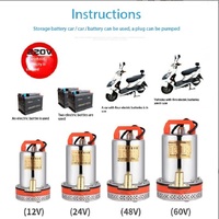 Pompe Submersible Portable Électrique en Fonte avec Télécommande Sans Fil, Alimentation par Batterie Lithium Mobile pour Irrigation Agricole