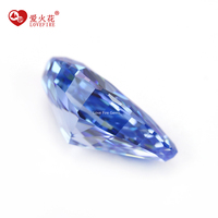 Zircone cubique synthétique de qualité supérieure 5A+ pour la fabrication de bijoux, couleur bleu marine, taille poire, effet brillant, taillée à la machine