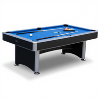 Hathaway Maverick 7 Ayaklı Bilardo Masası Masa Tenisi Üstü Kombinasyonu-Aileler İçin Yer Tasarrufu Sağlayan Tasarım-Mat Siyah Kaplama MDF PVC Laminat