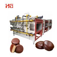 Ligne de production de Choco Pie en acier inoxydable haute capacité HG, four de cuisson automatique, laminoir à pâte, mélangeur, stérilisateur alimentaire 500 kg/h