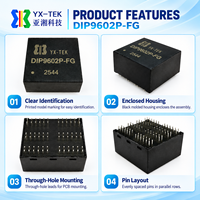Transformateur réseau YX-TEK DIP9602P-FG 2.5GBASE-T 1.0 Ohm Max DCR à montage traversant pour interfaces Ethernet de routeurs