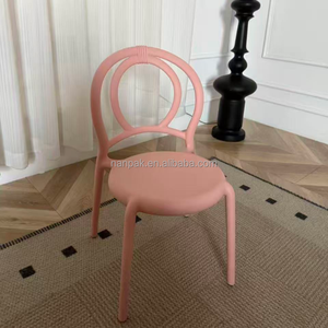 <span class=keywords><strong>Chaise</strong></span> d'enfant en plastique empilable ondulée, moderne, à dossier incurvé, bleue, jaune, rose, blanche, violette, pour événements extérieurs, fêtes d'anniversaire, location - Product Image 5