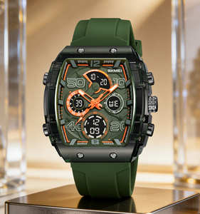 Montre sport numérique à double fuseau horaire SKMEI 2603 tendance pour homme, noire, personnalisée, résistante à l'eau 5 ATM, bracelet - Product Image 1