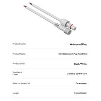 Câbles de raccordement mâle-femelle étanches 4 conducteurs 22 AWG avec boîtier PVC 300V-500V, assemblages de câbles et connecteurs pour éclairages de scène LED