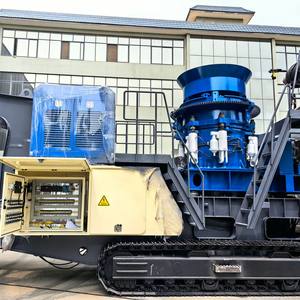 โรงงานผลิตเครื่องบดหินกรวด ทราย บดหินแบบกรวย เครื่องบดหินเคลื่อนที่แบบติดตั้งบนรถตีนตะขาบ - Product Image 4